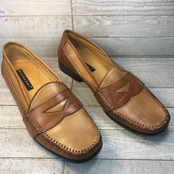 Rare Magnanni Hand Sewn TwoTone Brown Penny Loafer main image 7